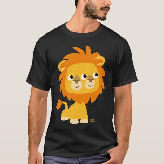 Tweezijdig, de meest dunne cartoon leeuw T-shirt (Voorkant)