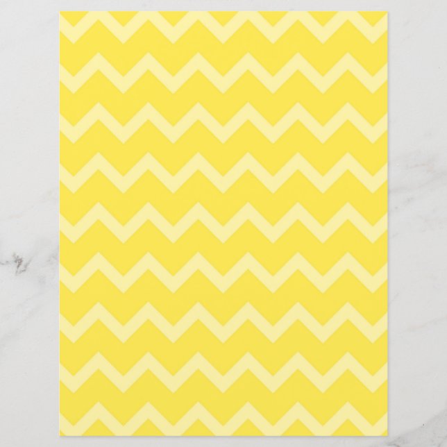 Tweezijdig geel Chevron Scrapbook Paper (Voorkant)