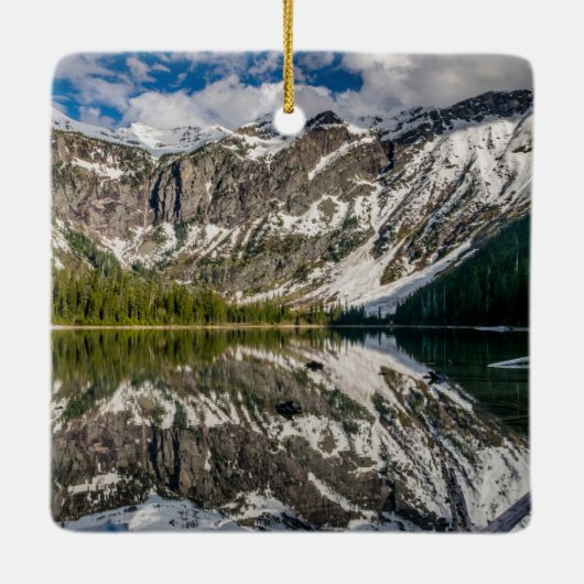 Tweezijdig Glacier Nationaal Park Keramisch Ornament (Achterkant)