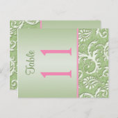 Tweezijdig Groen en Roze Aantal van de Lijst van d Briefkaart (Voorkant / Achterkant)