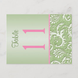 Tweezijdig Groen en Roze Aantal van de Lijst van d Briefkaart