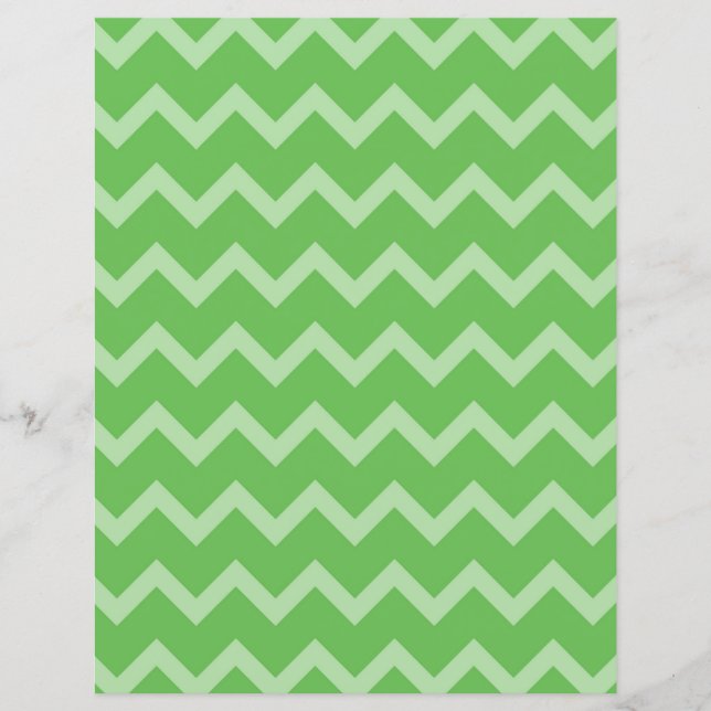 Tweezijdig groenbladige Chevron Scrapbook Paper (Voorkant)