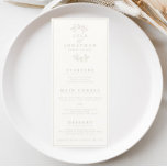 Tweezijdig Ivoor & Taupe Bruiloft Bar/Diner Menu<br><div class="desc">We voegen altijd elke week nieuwe design toe!</div>