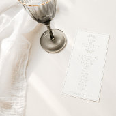 Tweezijdig Ivoor & Taupe Bruiloft Bar/Diner Menu