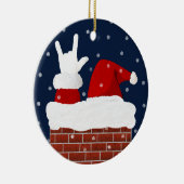 Tweezijdig kerstkerstsieraad met liefde voor jou i keramisch ornament (Rechts)