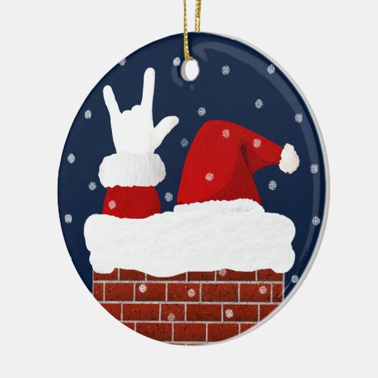 Tweezijdig kerstkerstsieraad met liefde voor jou i keramisch ornament (Links)