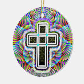 tweezijdig kruis keramisch ornament (Links)