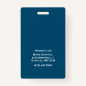 tweezijdig Label ID werknemer Blauw Badge (Achterkant)