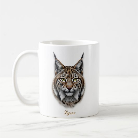 Tweezijdig Lynx koffie Mok ontwerp (Links)