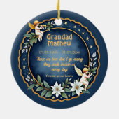 Tweezijdig memoriam Kerstmis Cherub's Omhelzing Keramisch Ornament (Achterkant)