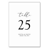 Tweezijdig Minimalistisch Modern Tafelnummer (Voorkant)