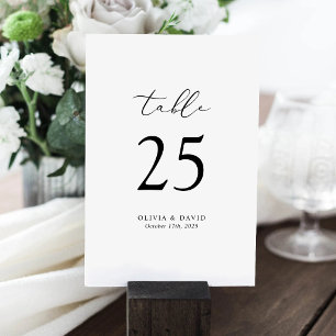 Tweezijdig Minimalistisch Modern Tafelnummer
