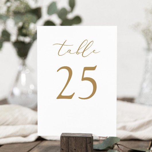 Tweezijdig Minimalistisch Modern Tafelnummer