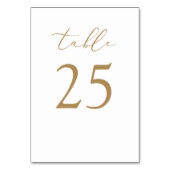 Tweezijdig Minimalistisch Modern Tafelnummer (Achterkant)