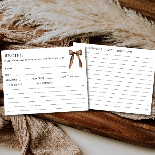 Tweezijdig Mocha Bruine Boog Bruiloft Receptie Uit Informatiekaartje