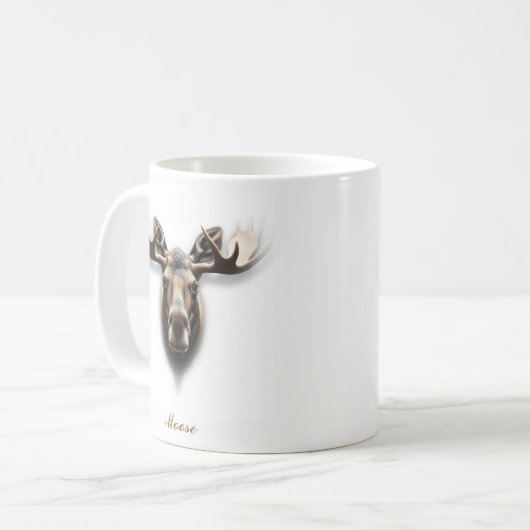 Tweezijdig Moose Coffee Mok ontwerp (Voorkant links)