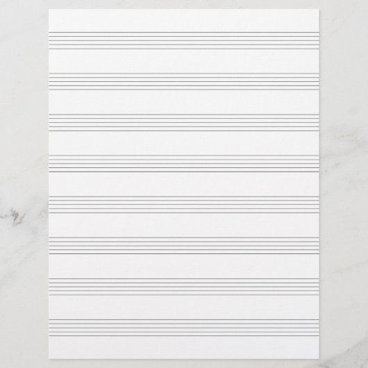 Tweezijdig muziek manuscript papier (personeel pap briefhoofd (Voorkant)