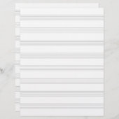 Tweezijdig muziek manuscript papier (personeel pap briefhoofd (Voorkant / Achterkant)