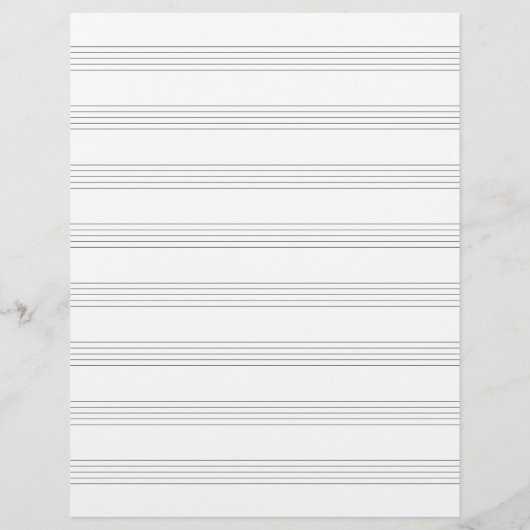 Tweezijdig muziek manuscript papier (personeel pap briefhoofd (Achterkant)