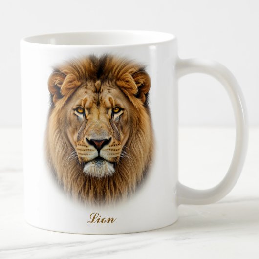 Tweezijdig ontwerp van de Lion Coffee Mok