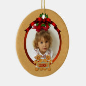 Tweezijdig Ornament Vakantie Gingerbread Kinder (Rechts)