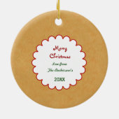 Tweezijdig Ornament Vakantie Gingerbread Kinder (Achterkant)