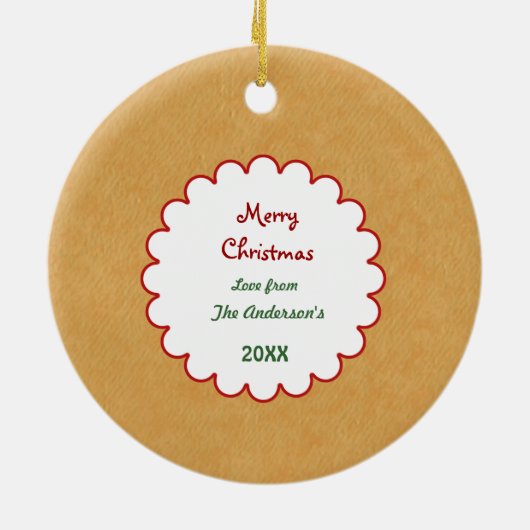 Tweezijdig Ornament Vakantie Gingerbread Kinder (Achterkant)