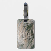 Tweezijdig ornamentaal gras bagagelabel (Achterkant verticaal)