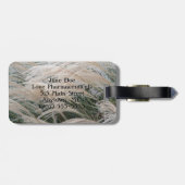 Tweezijdig ornamentaal gras bagagelabel (Achterkant horizontaal)