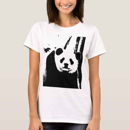 Tweezijdig Panda-Beer Modern Elegant Women's T-shirt (Voorkant)