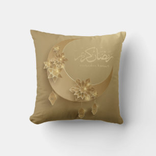 Tweezijdig papier snijdt de lantaarns en de maan v kussen