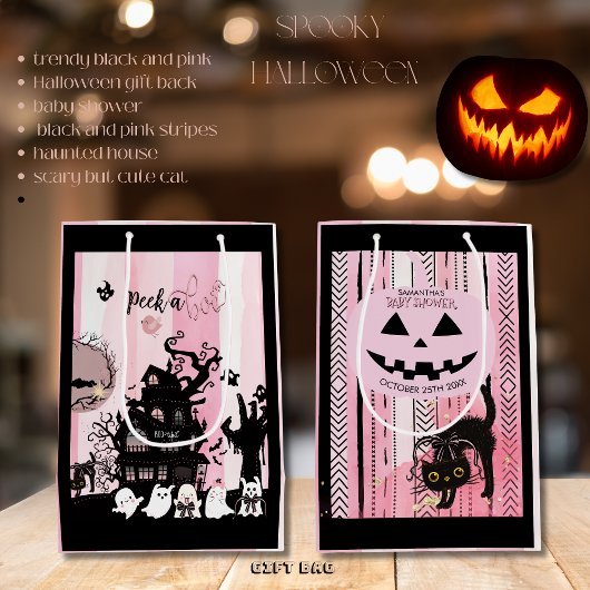 Tweezijdig "Peek a Boo" Baby shower Medium Cadeauzakje