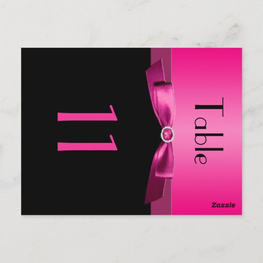 Tweezijdig roze en zwart tafelnummer (Achterkant)