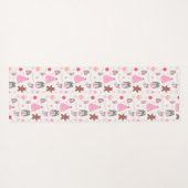 Tweezijdig roze kerstpatroon yogamat (Achterkant (horizontaal))