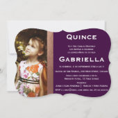 Tweezijdig tweetalige Quinceañera-fotouitnodiging Kaart (Achterkant)