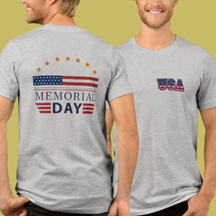Tweezijdig USA Memorial Day Patriottisch Tri-Blend Shirt