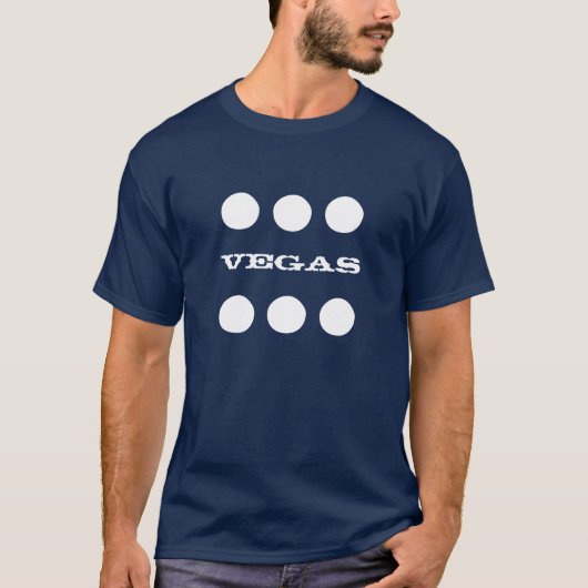 tweezijdig vegas dice t-shirt (Voorkant)