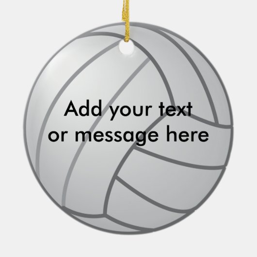 Tweezijdig Volleybalversieringsmiddel Keramisch Ornament (Achterkant)