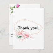 Tweezijdig Vrijgezellenfeest dank u kaart. (Voorkant / Achterkant)