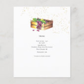 Tweezijdig wijnkaas menutemplate budget flyer (Achterkant)