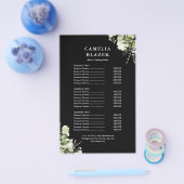 Tweezijdig Zwarte Service Menu Prijslijst Groen (Enkel)
