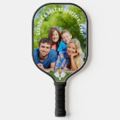 💗 tweezijdige aangepaste tekst en foto-pickleball pickleball paddle (Voorkant)