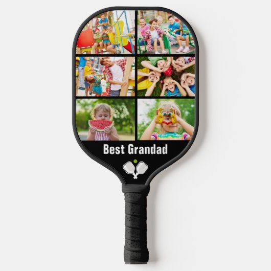 💗 tweezijdige aangepaste tekst en foto-pickleball pickleball paddle (Voorkant)
