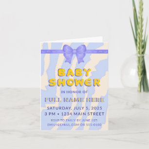 Tweezijdige baby shower uitnodiging sjabloon