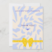 Tweezijdige baby shower uitnodiging sjabloon (Achterkant)