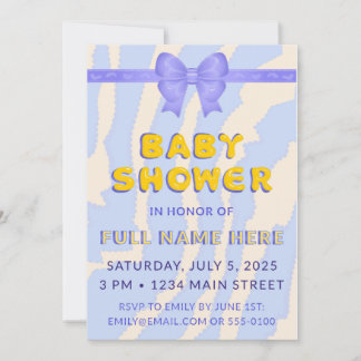 Tweezijdige baby shower uitnodiging sjabloon
