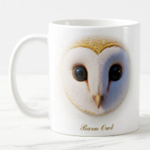 Tweezijdige Barn Owl Coffee Mok ontwerp
