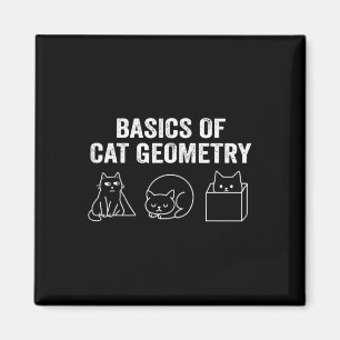 Tweezijdige basisprincipes van Cat Geometry Funny  Magneet