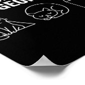 Tweezijdige basisprincipes van Cat Geometry Funny Poster (Hoek)