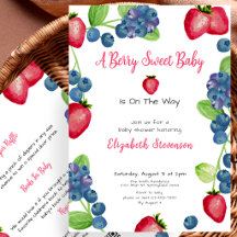 Tweezijdige Bes Zoete Rode en Blauwe Baby Shower